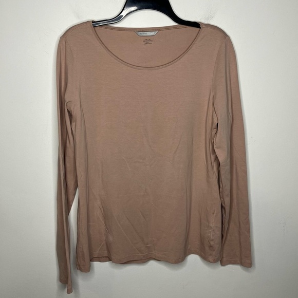 H & M Pima cotton pink long sleeve top size large - Picture 1 of 5